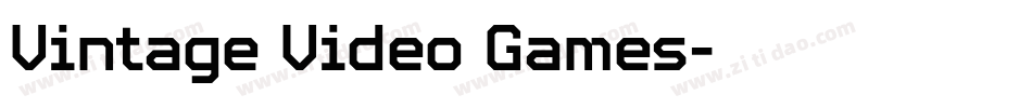 Vintage Video Games字体转换